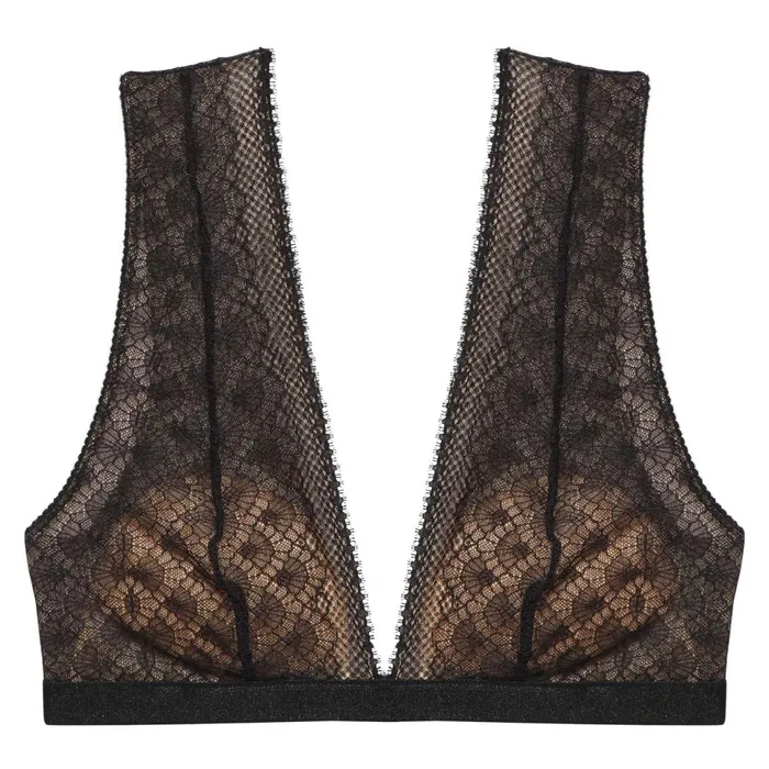 Women Bras and Bralettes Underprotection CHRISTY HIGH APEX BRA BLACK