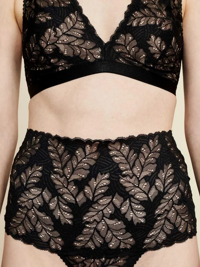 Women Bras and Bralettes Underprotection GINA HIGH APEX BRA BLACK