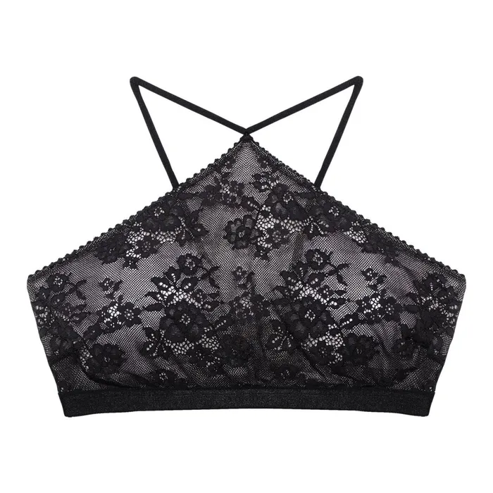 Women Bras and Bralettes Underprotection HARPER BANDEAU BLACK