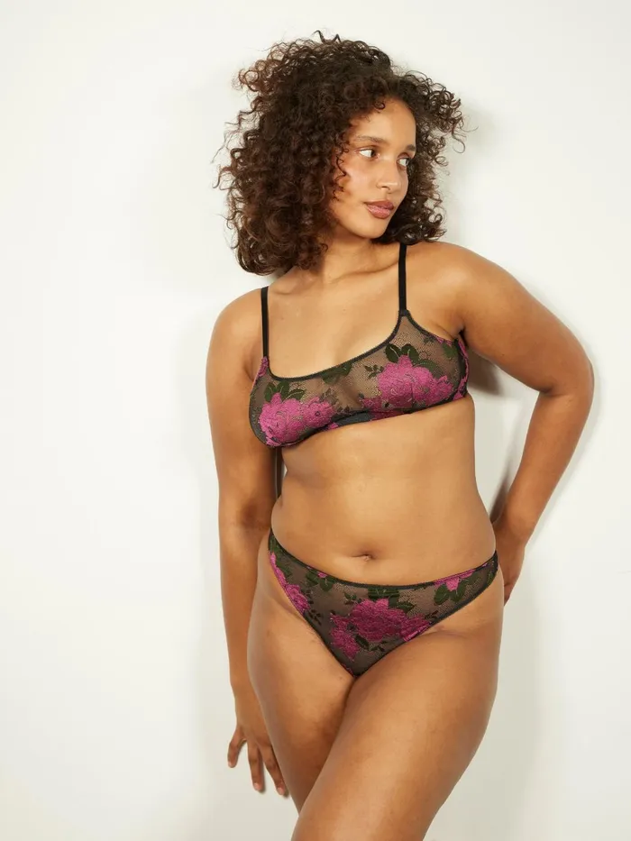 Women Bras and Bralettes Underprotection SOPHIA BANDEAU FUCHSIA