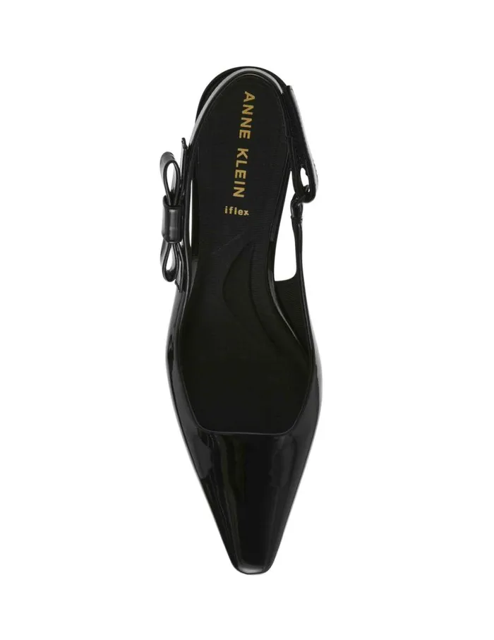 Women Carmel Dress PumpWide Black Patent Anne Klein Heels