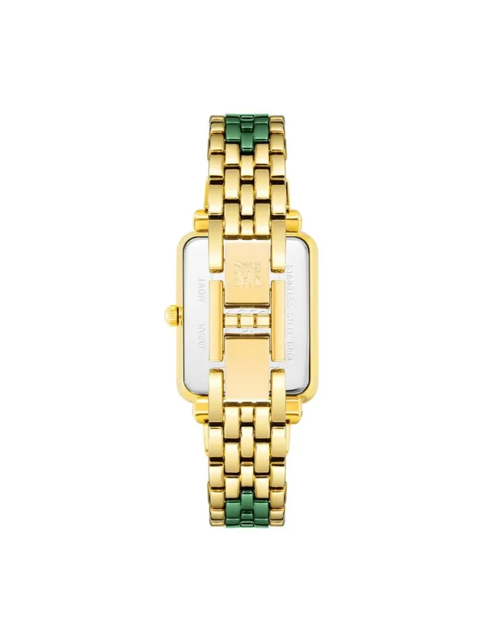 Women Ceramic Diamond Dial Watch Blackandgoldtone Anne Klein Watches