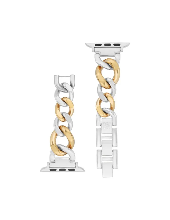 Women Chain Link Bracelet Band For Apple Watch Twotone Anne Klein Apple Watch Accessories