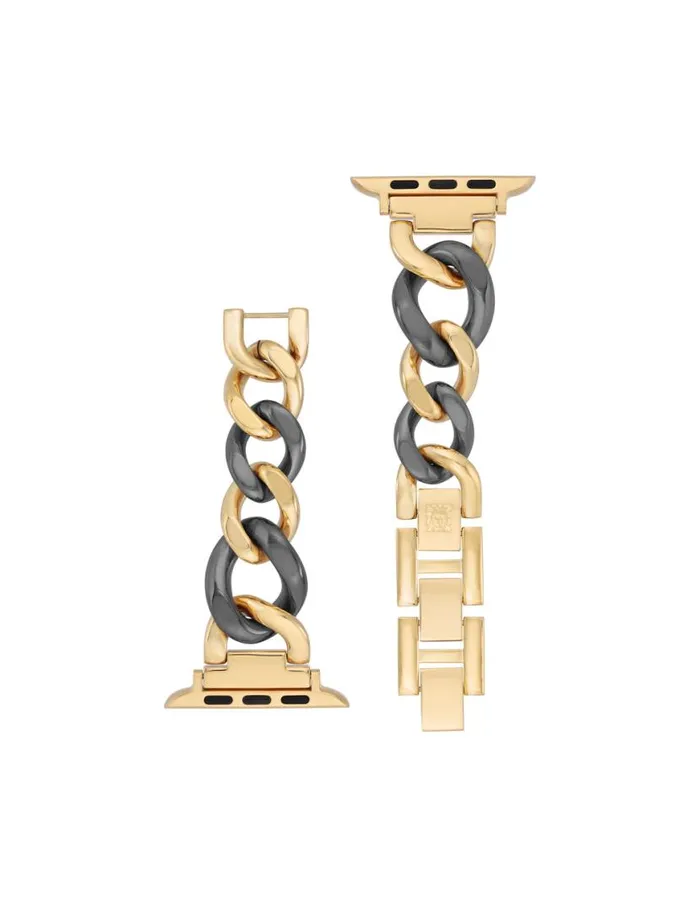 Women Chain Link Bracelet Band For Apple Watch Twotone Anne Klein Apple Watch Accessories