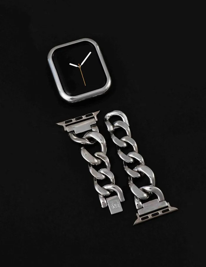 Women Chain Link Bracelet Band For Apple Watch Twotone Anne Klein Apple Watch Accessories