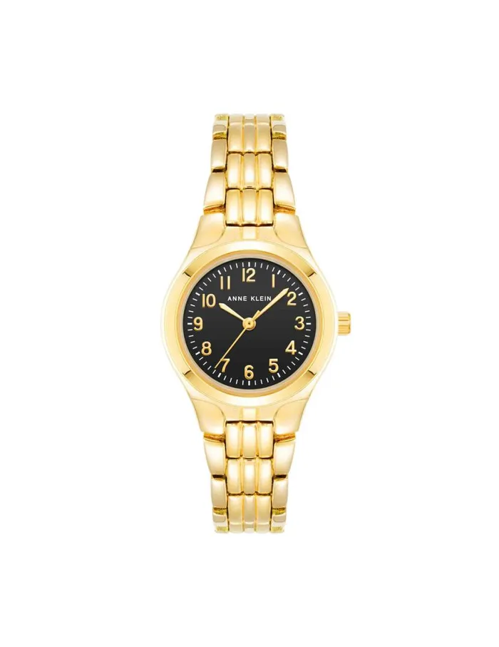 Women Classic Easy To Read Dial Watch Black Goldtone Anne Klein Watches