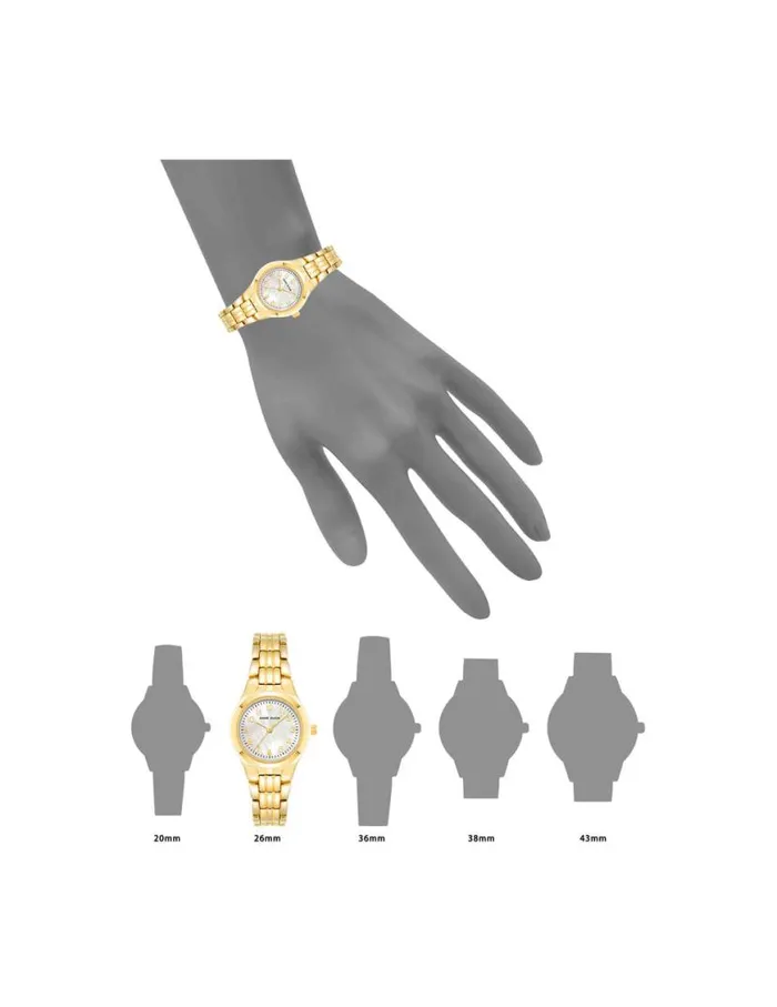 Women Classic Easy To Read Dial Watch Goldtone Anne Klein Watches