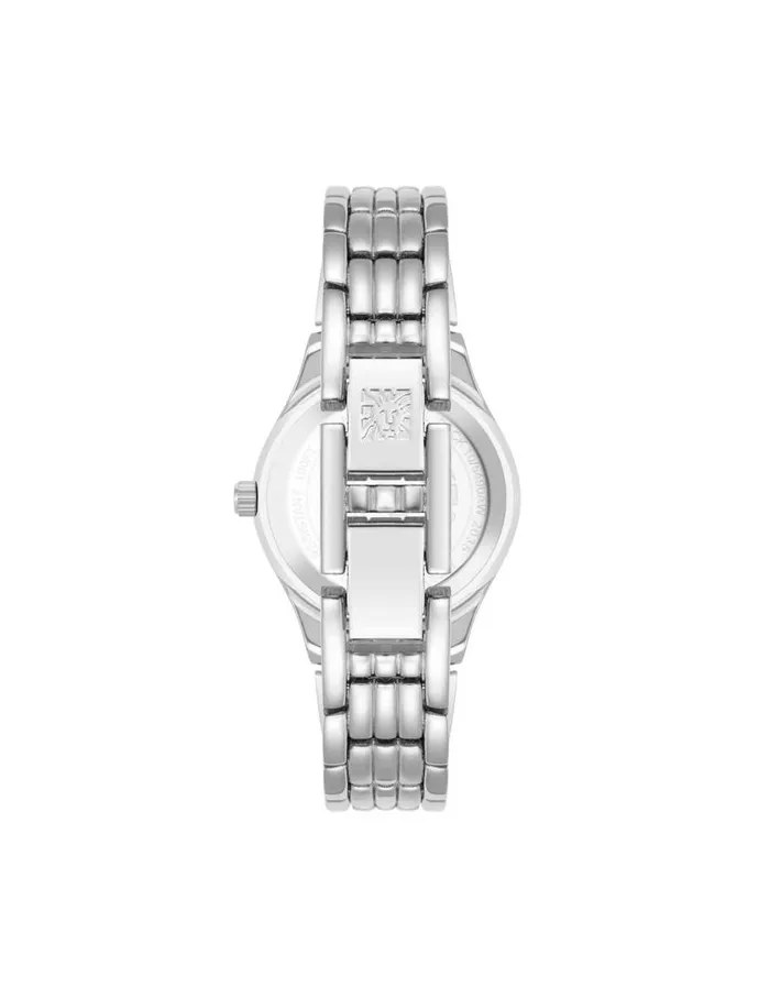 Women Classic Easy To Read Dial Watch Salmon Silvertone Anne Klein Watches