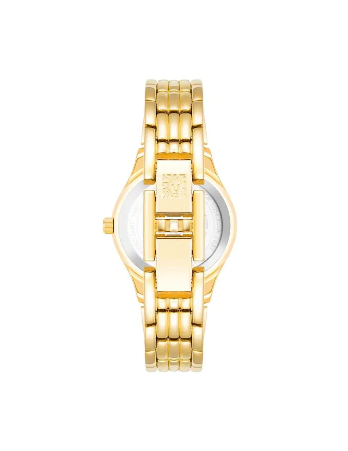 Women Classic Easy To Read Dial Watch Salmon Silvertone Anne Klein Watches