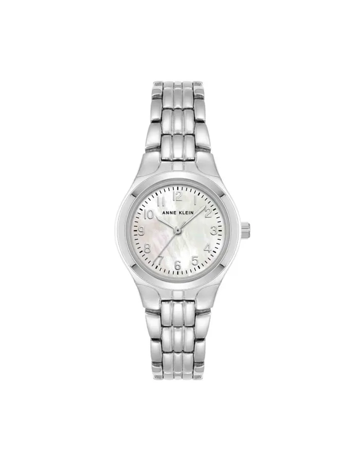 Women Classic Easy To Read Dial Watch Salmon Silvertone Anne Klein Watches