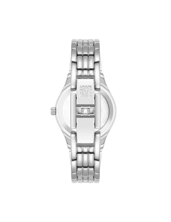 Women Classic Easy To Read Dial Watch Salmon Silvertone Anne Klein Watches