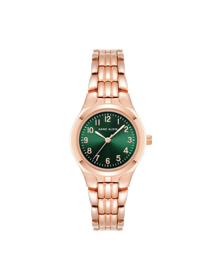 Women Classic Easy To Read Dial Watch Salmon Silvertone Anne Klein Watches