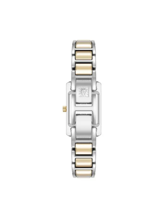 Women Classic Rectangular Roman Numeral Watch Silvertone Anne Klein Watches