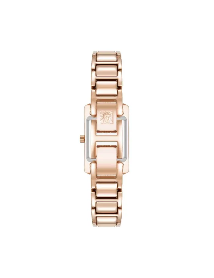 Women Classic Rectangular Roman Numeral Watch Silvertone Anne Klein Watches