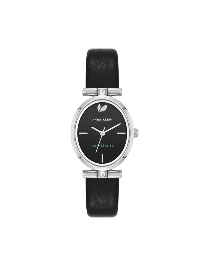 Women Consider It Oval Case Leather Watch Blushgoldtone Anne Klein Watches