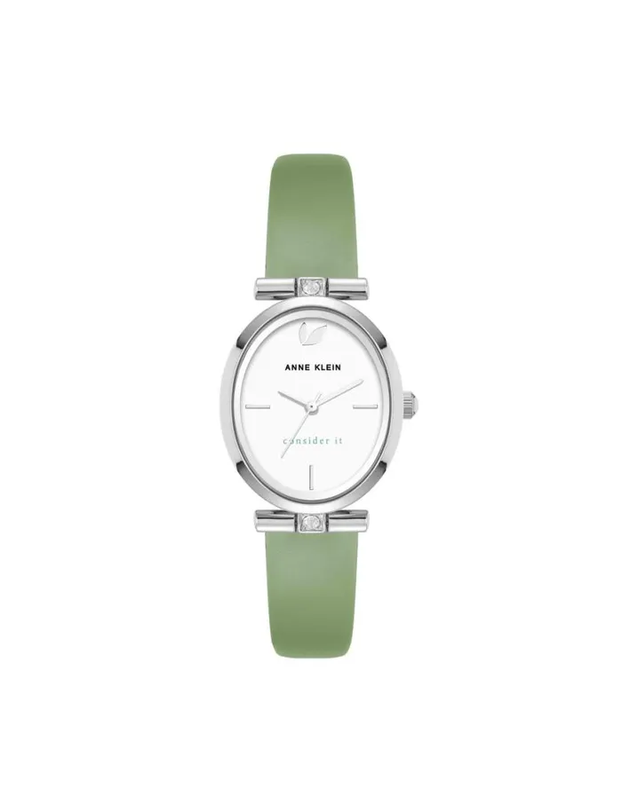 Women Consider It Oval Case Leather Watch Blushgoldtone Anne Klein Watches