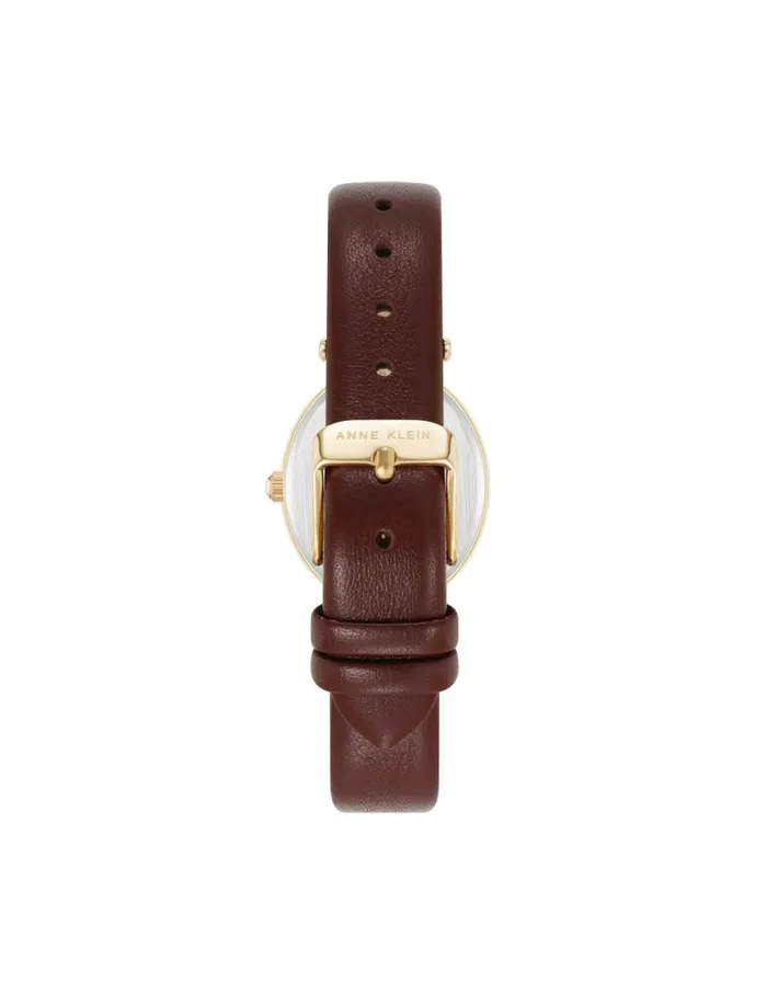 Women Consider It Oval Case Leather Watch Blushgoldtone Anne Klein Watches