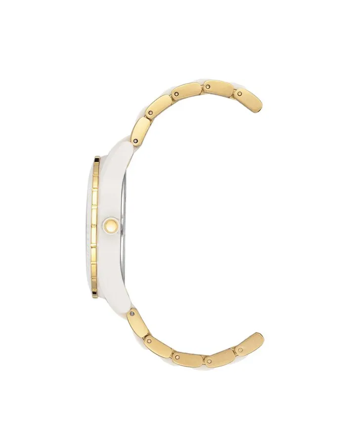 Women Consider It Solar Recycled Ocean Plastic Bracelet Watch Whiteandgoldtone Anne Klein Watches