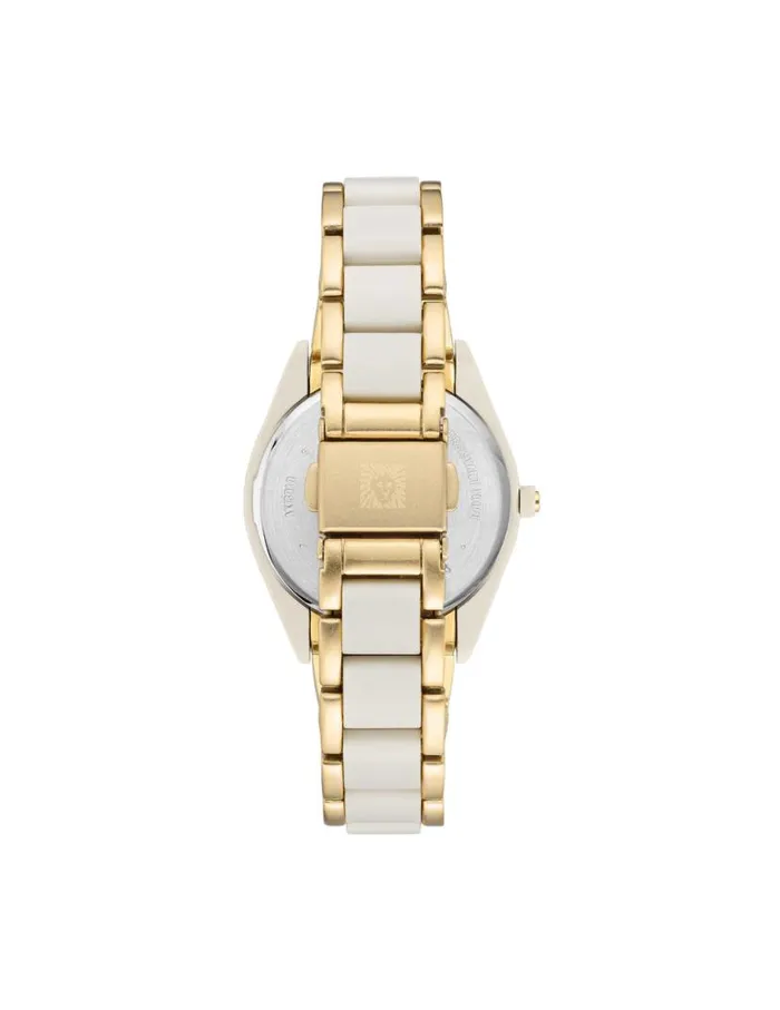 Women Consider It Solar Recycled Ocean Plastic Bracelet Watch Whiteandgoldtone Anne Klein Watches