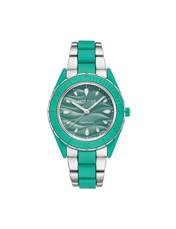 Women Consider It Solar Recycled Ocean Plastic Bracelet Watch Whiteandgoldtone Anne Klein Watches