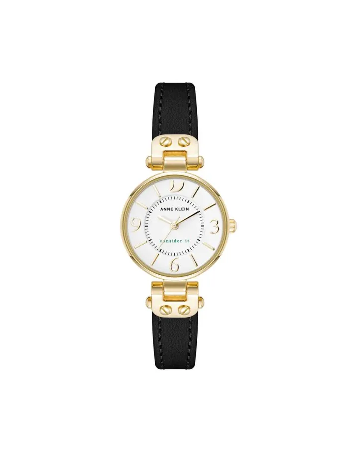 Women Consider It Sustainable Leather Strap Watch Goldtoneblack Anne Klein Everyday Watches Women Consider It Sustainable Leather Strap Watch Goldtoneblack Anne Klein Everyday Watches