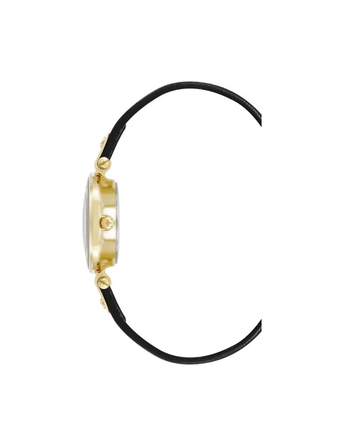 Women Consider It Sustainable Leather Strap Watch Goldtoneblack Anne Klein Everyday Watches