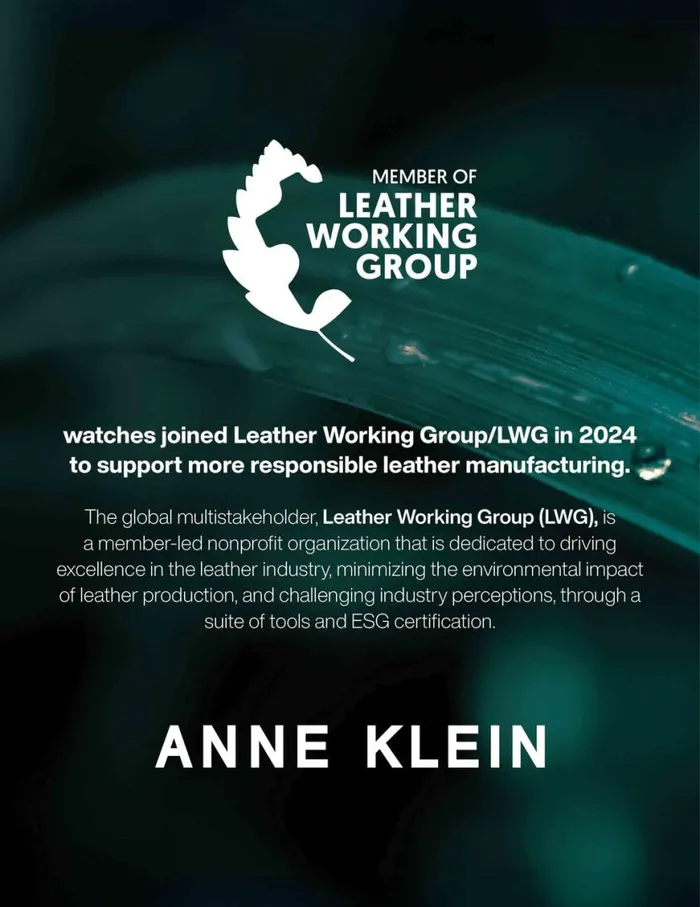 Women Consider It Sustainable Leather Strap Watch Goldtoneblack Anne Klein Everyday Watches
