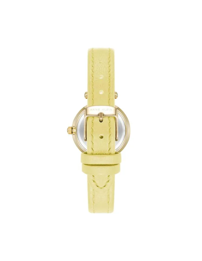 Women Consider It Sustainable Leather Strap Watch Yellowgoldtone Anne Klein Watches