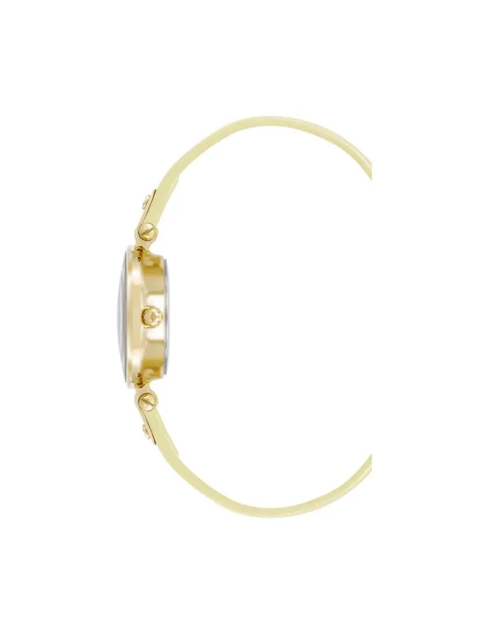 Women Consider It Sustainable Leather Strap Watch Yellowgoldtone Anne Klein Watches