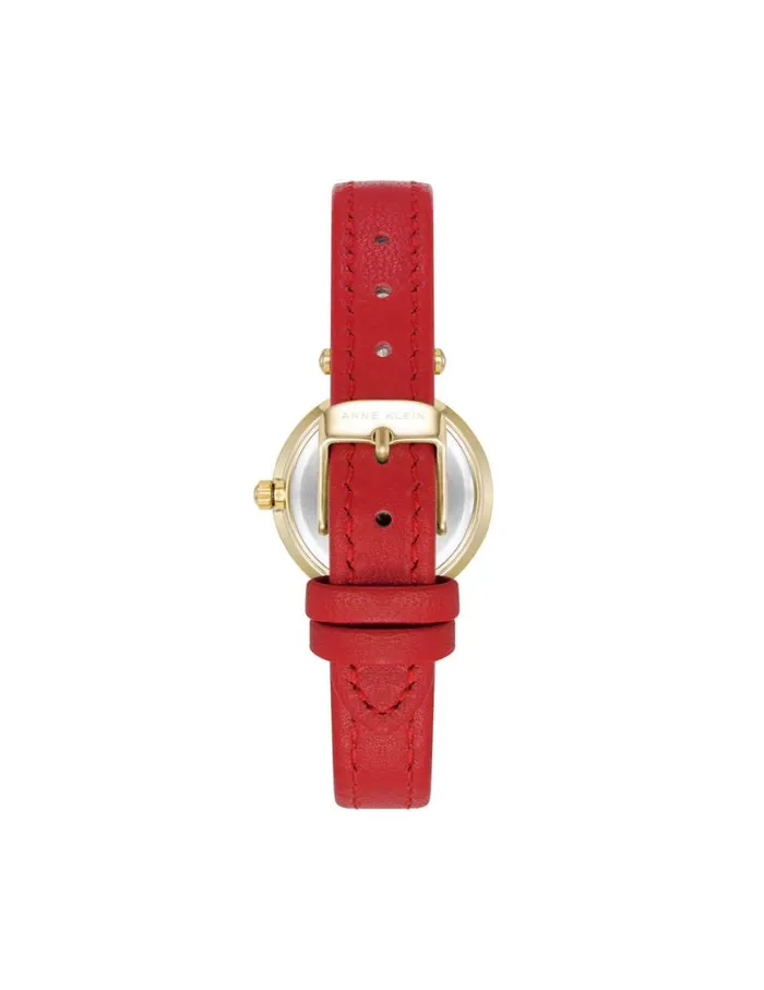 Women Consider It Sustainable Leather Strap Watch Yellowgoldtone Anne Klein Watches