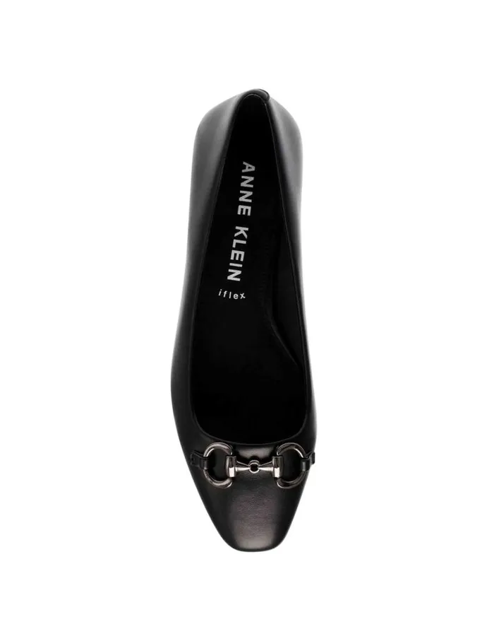 Women Cora Flat Black Patent Anne Klein Flats and Loafers