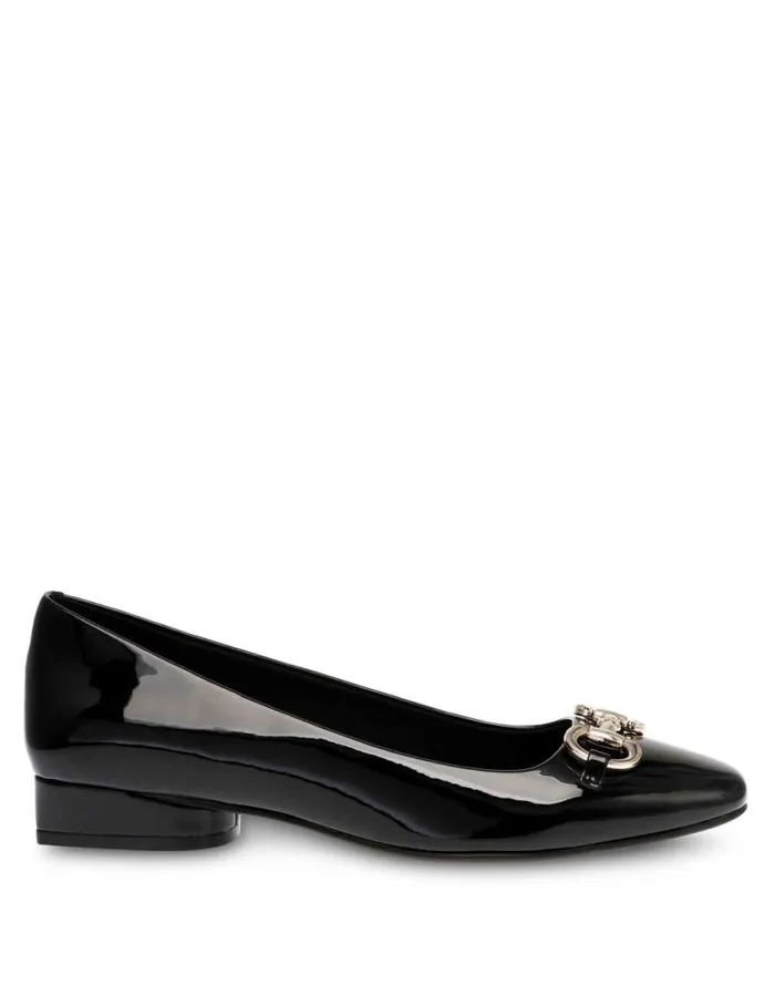 Women Cora Flat Black Patent Anne Klein Flats and Loafers