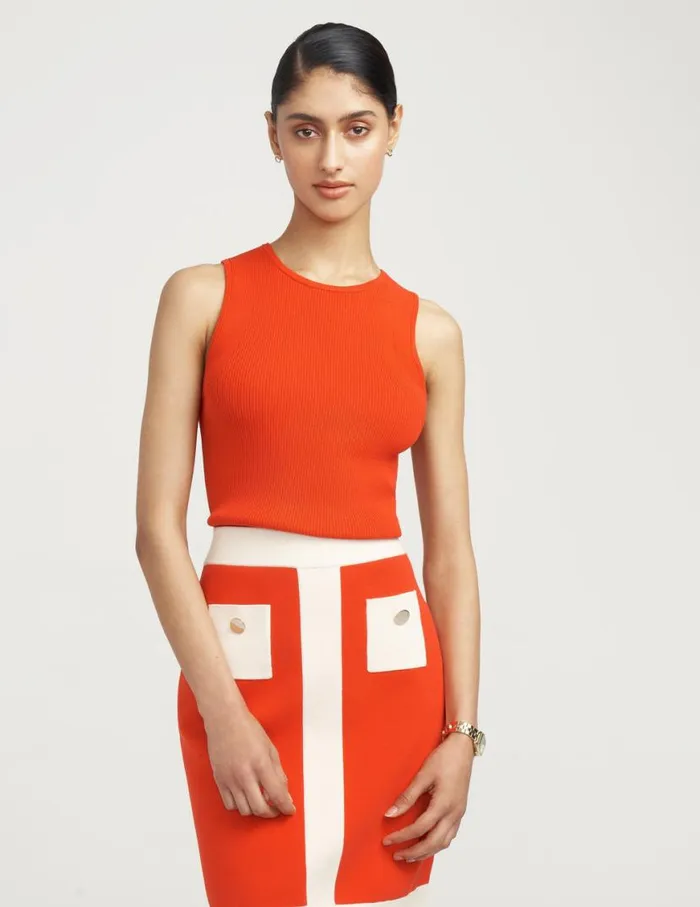 Women Crewneck Sleeveless Sweater Shell Sale Anne White Anne Klein Sweaters