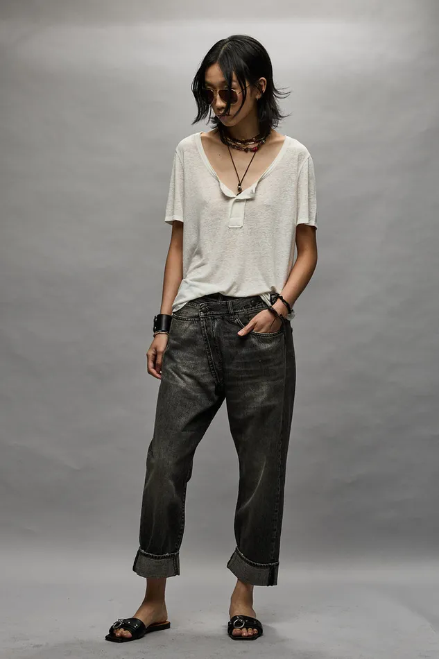 Women Crossover R13 Crossover Jean 8211 Leyton Black