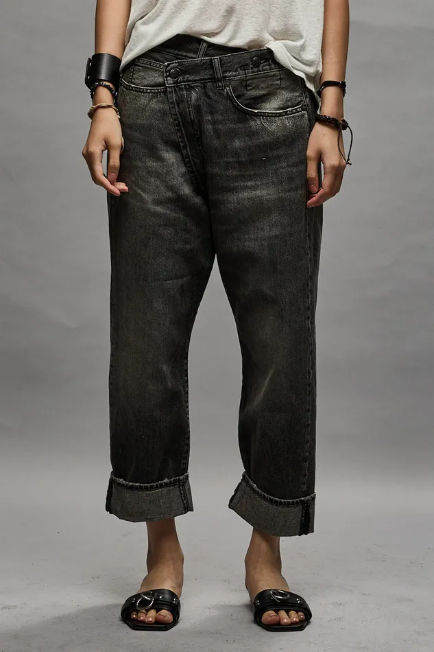 Women Crossover R13 Crossover Jean 8211 Leyton Black