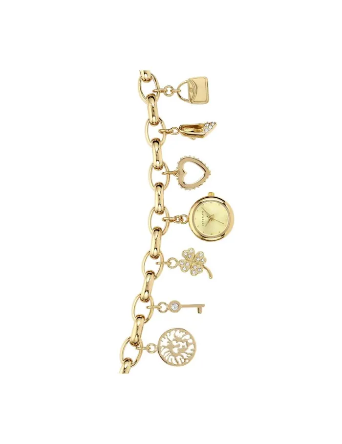 Women Crystal Accented Charm Bracelet Watch Anne Klein Watches