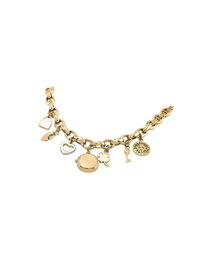 Women Crystal Accented Charm Bracelet Watch Anne Klein Watches