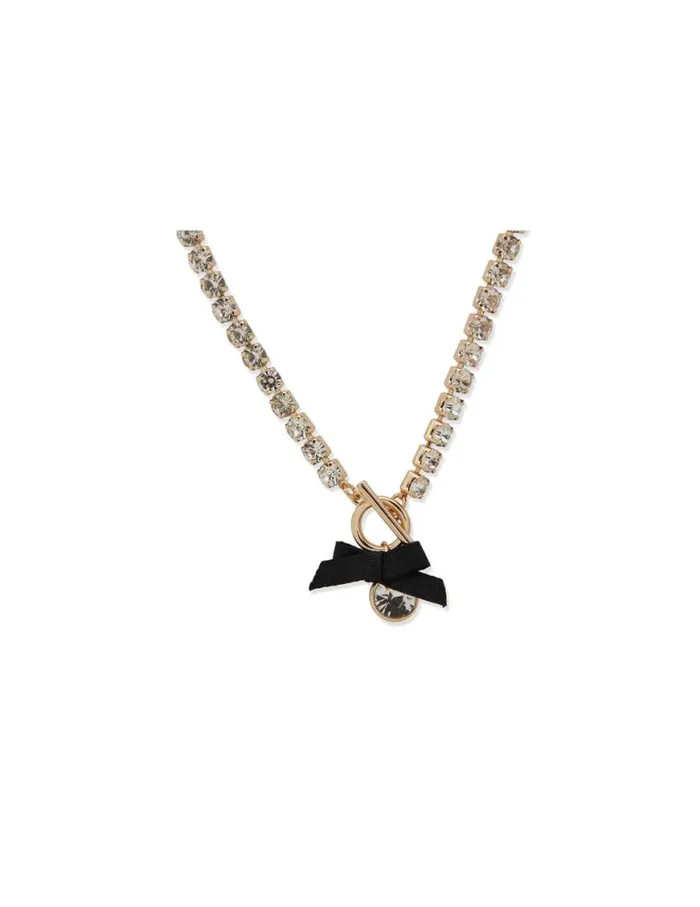 Women Crystal Bow Bracelet And Necklace Bundle Anne Klein Necklaces