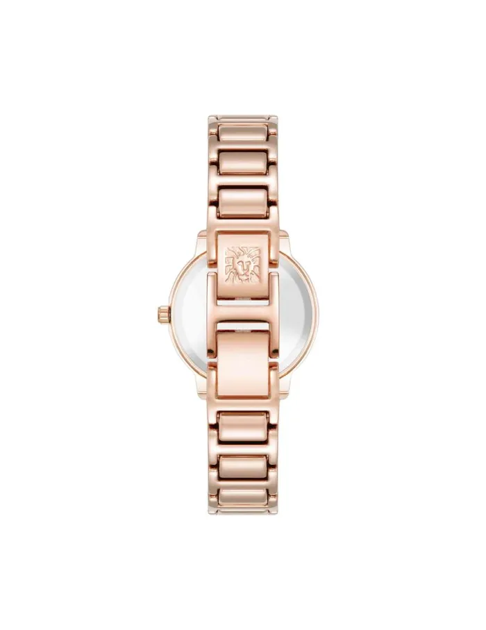 Women Crystal Embellished Bracelet Watch Rose Goldtone Anne Klein Watches