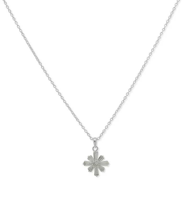Women Crystal Snowflake Pendant Necklace Anne Klein Necklaces