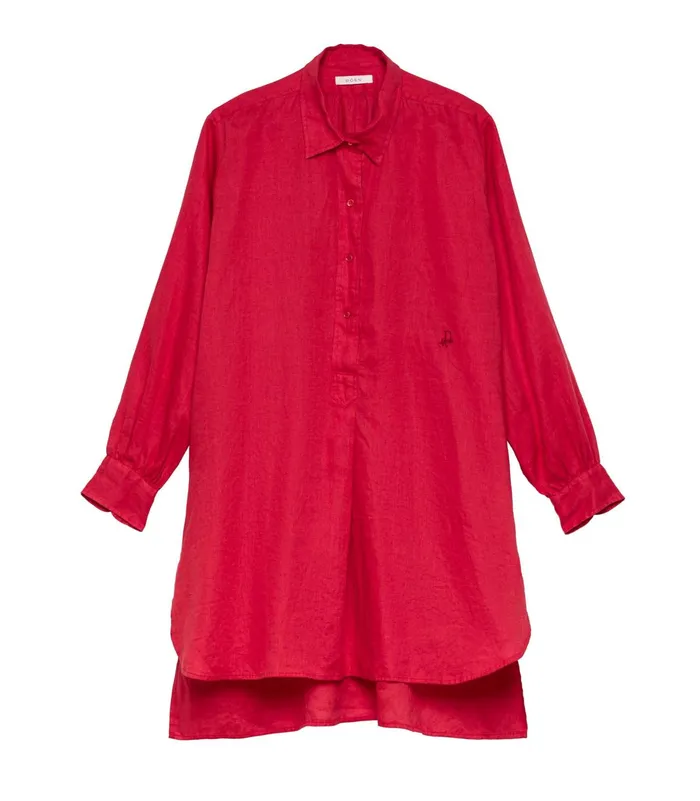 Women DEN Dresses Jora Linen Dress Scarlet Women DEN Dresses Jora Linen Dress Scarlet
