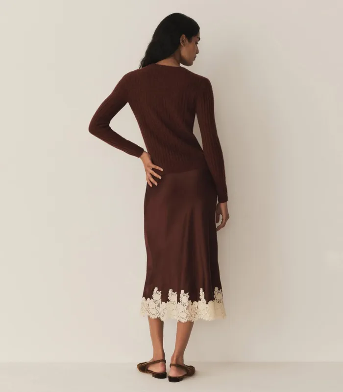 Women DEN Knitwear Hyeres Cashmere Sweater Dark Garnet Women DEN Knitwear Hyeres Cashmere Sweater Dark Garnet