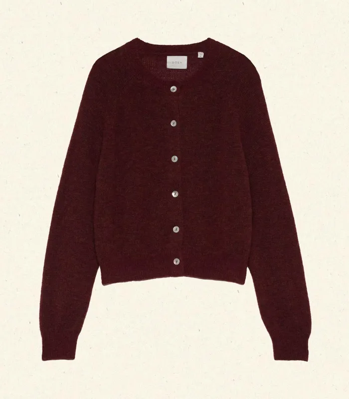 Women DEN Knitwear Petra Cardigan Bordeaux Women DEN Knitwear Petra Cardigan Bordeaux