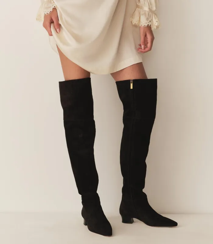 Women DEN Shoes Cambria Boot Black Suede
