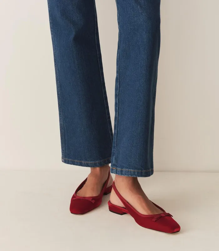 Women DEN Shoes Cossima Slingback Ruby Velvet