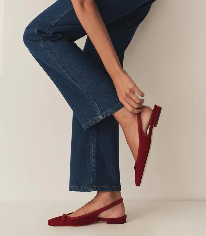 Women DEN Shoes Cossima Slingback Ruby Velvet Women DEN Shoes Cossima Slingback Ruby Velvet