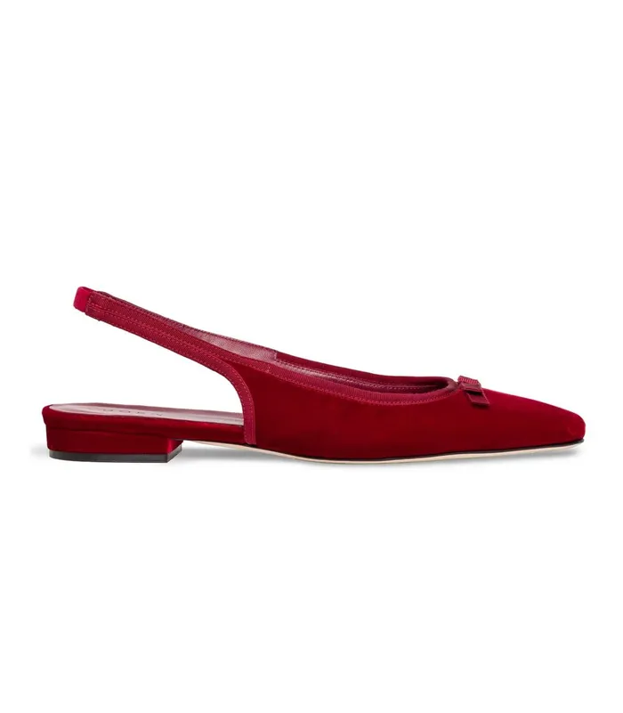 Women DEN Shoes Cossima Slingback Ruby Velvet Women DEN Shoes Cossima Slingback Ruby Velvet