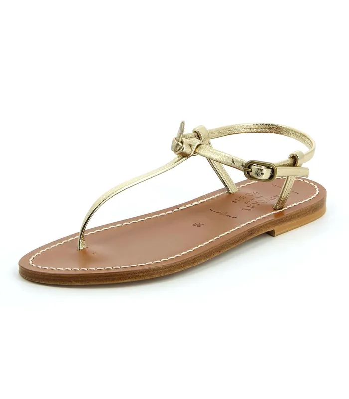 Women DEN Shoes DEN and KJacques Cte Sandal Metallic Champagne