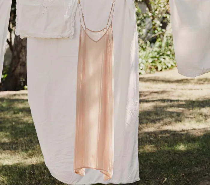Women DEN Slips Long Deep VNeck Slip Conch