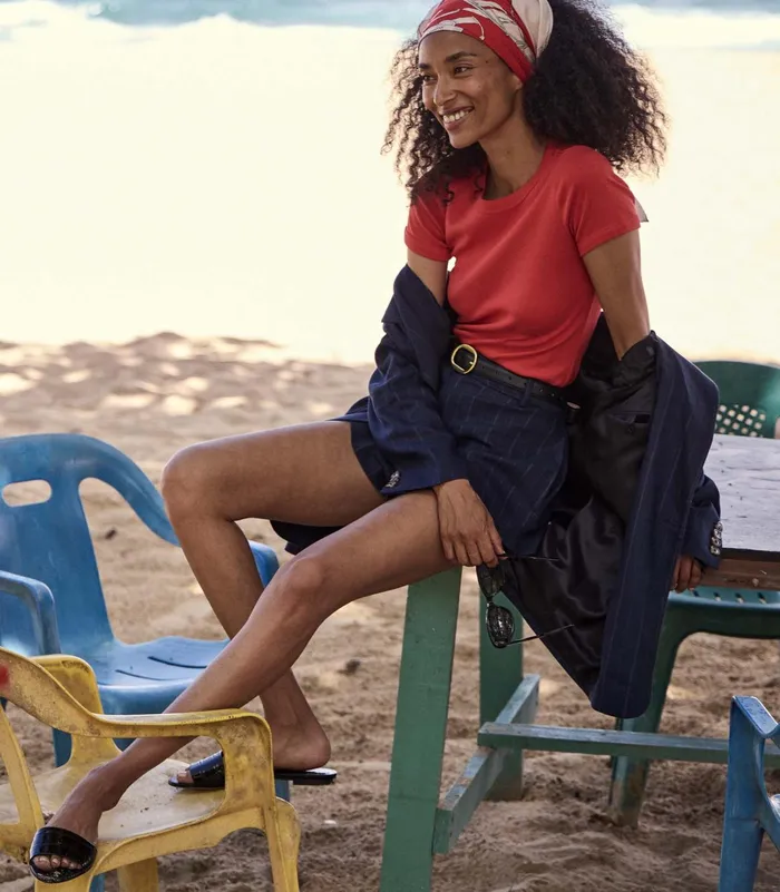 Women DEN Tees Vivi Tee Scarlet Women DEN Tees Vivi Tee Scarlet